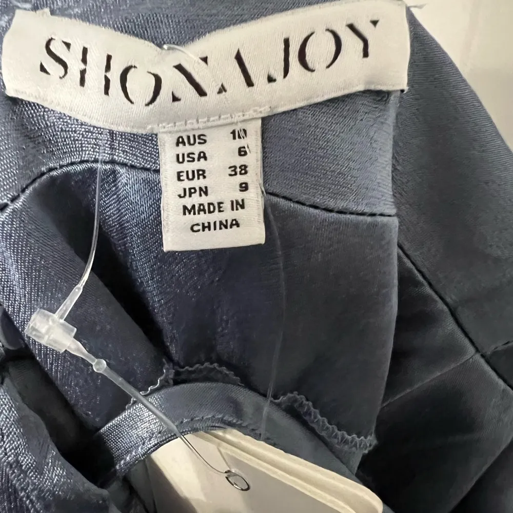 Shona Joy La Lune Asymmetrical Bias Cowl Midi Dress in Blue Smoke - Image 14