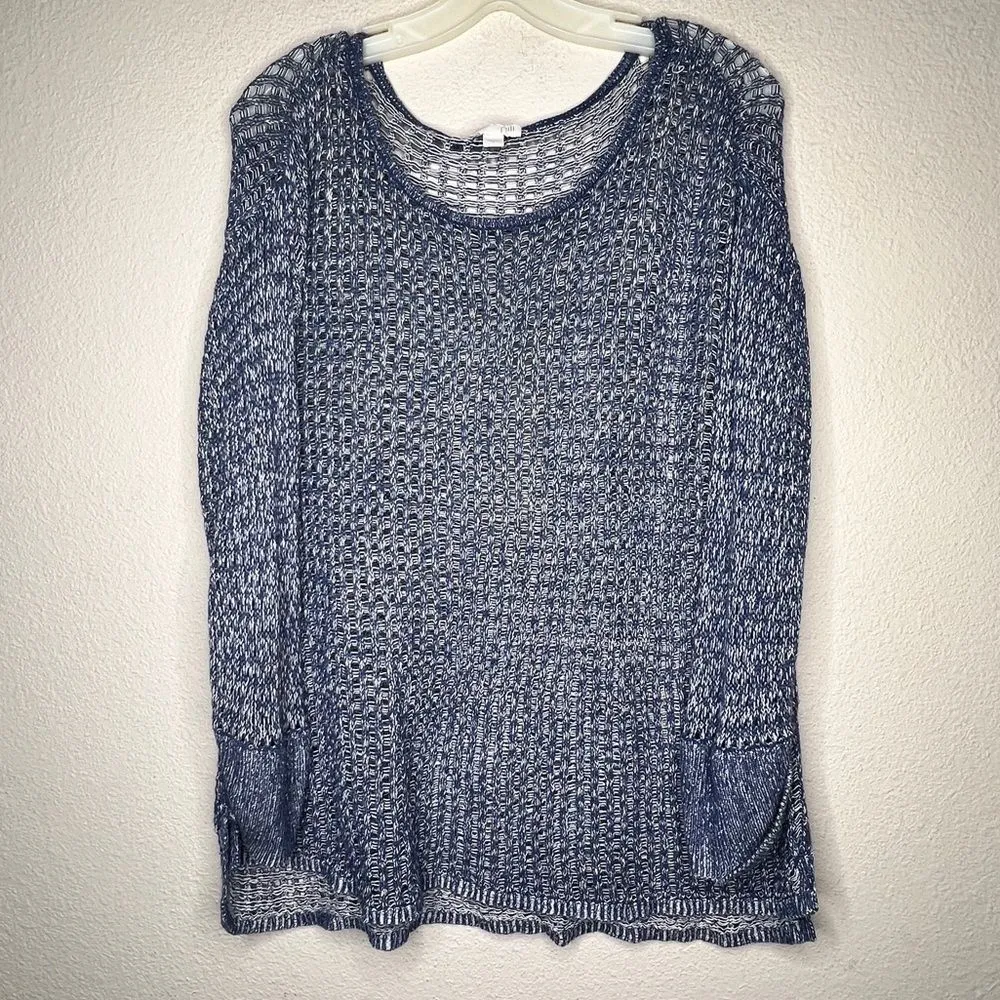 J. Jill Linen Blend‎ Sweater Blue Size L - Image 5