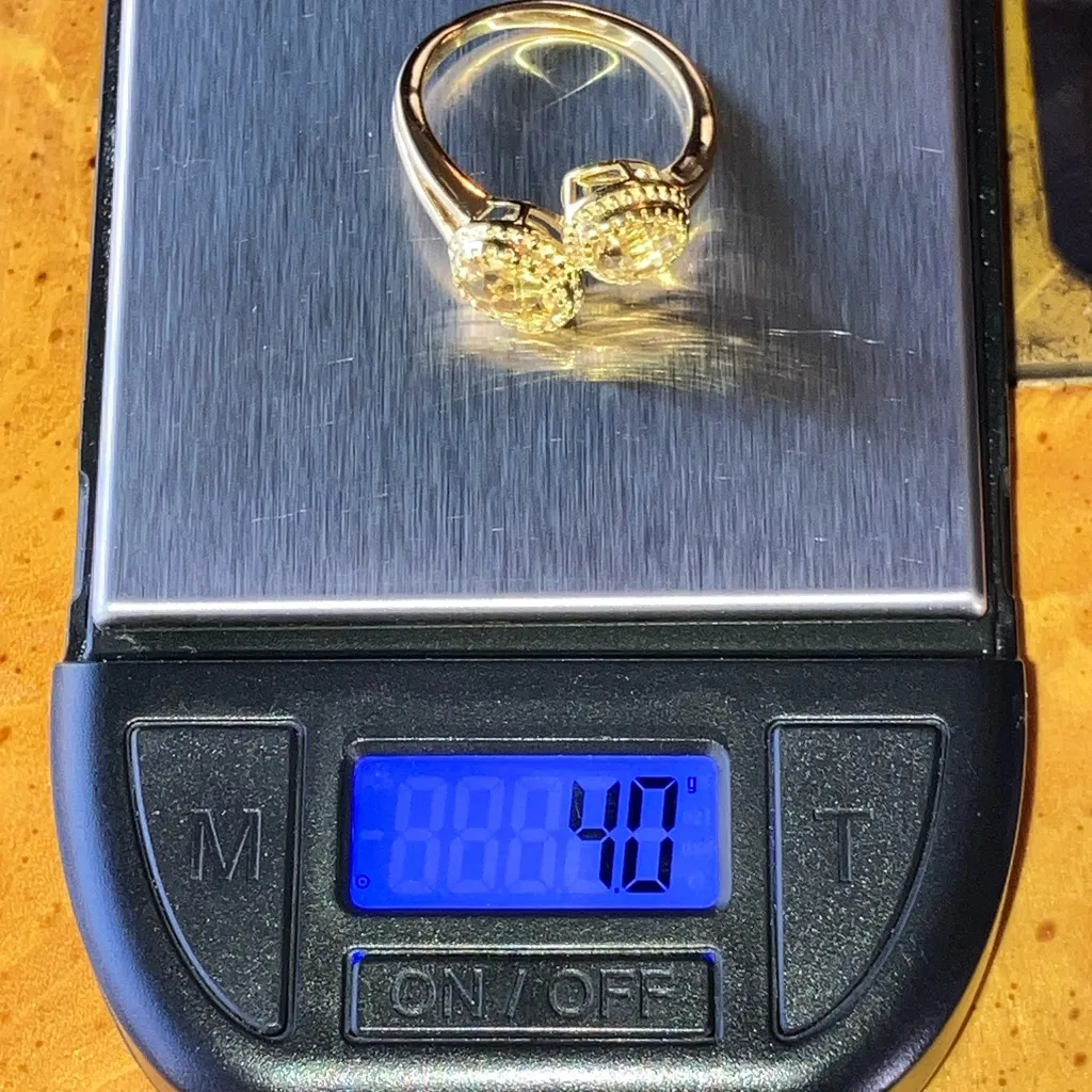 Brazilian Citrine Sterling Silver Bypass Ring Size 9 Gold - Image 9