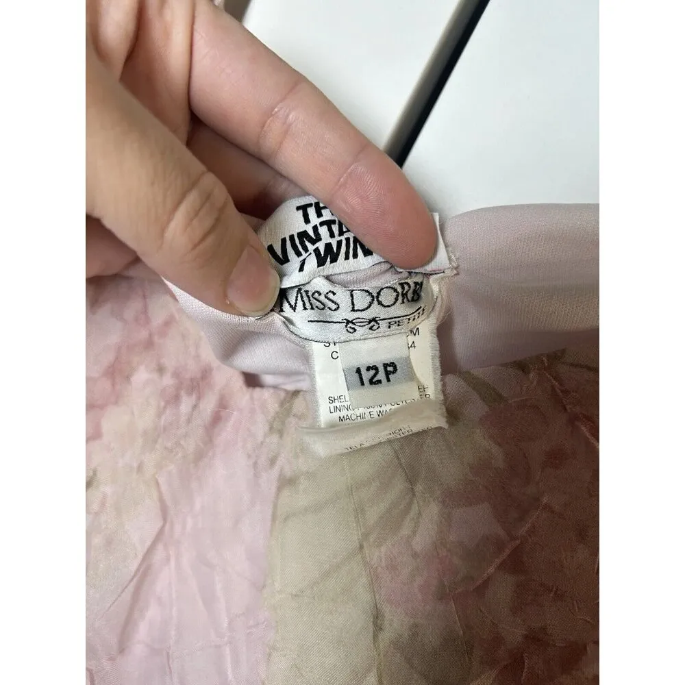 Miss Dorby Women's Short Sleeve Cottagecore Fairycore Floral‎ Maxi Dress Sz 12P Pink - Image 5