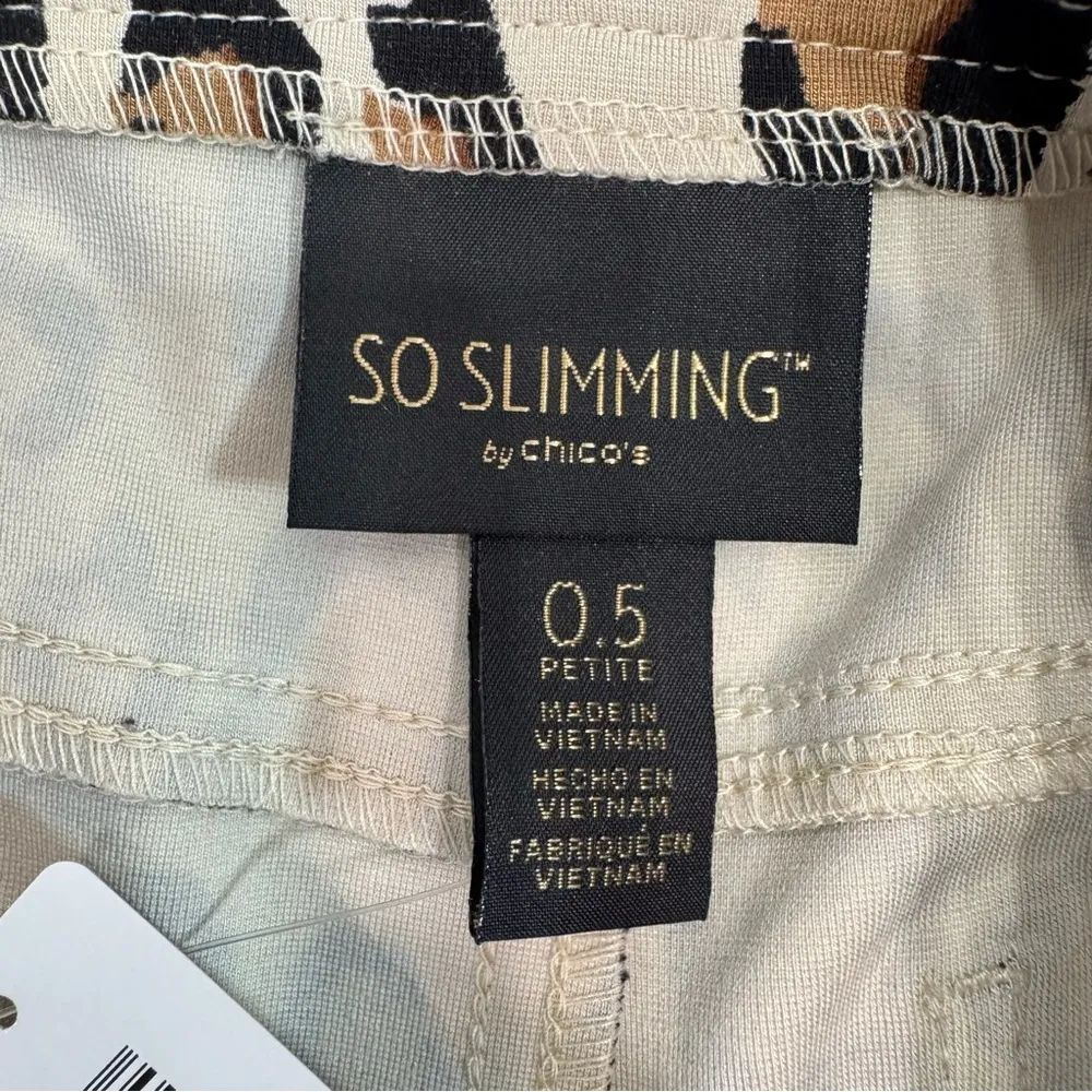 Chico’s So Slimming Leopard Print Refined Ponte Ankle Pants with Gold Hardware - Image 8