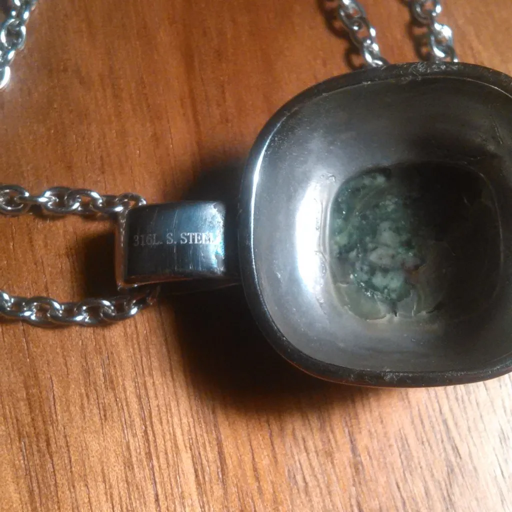 Ruby Zoisite Stainless Steel Pendant Necklace - Image 5