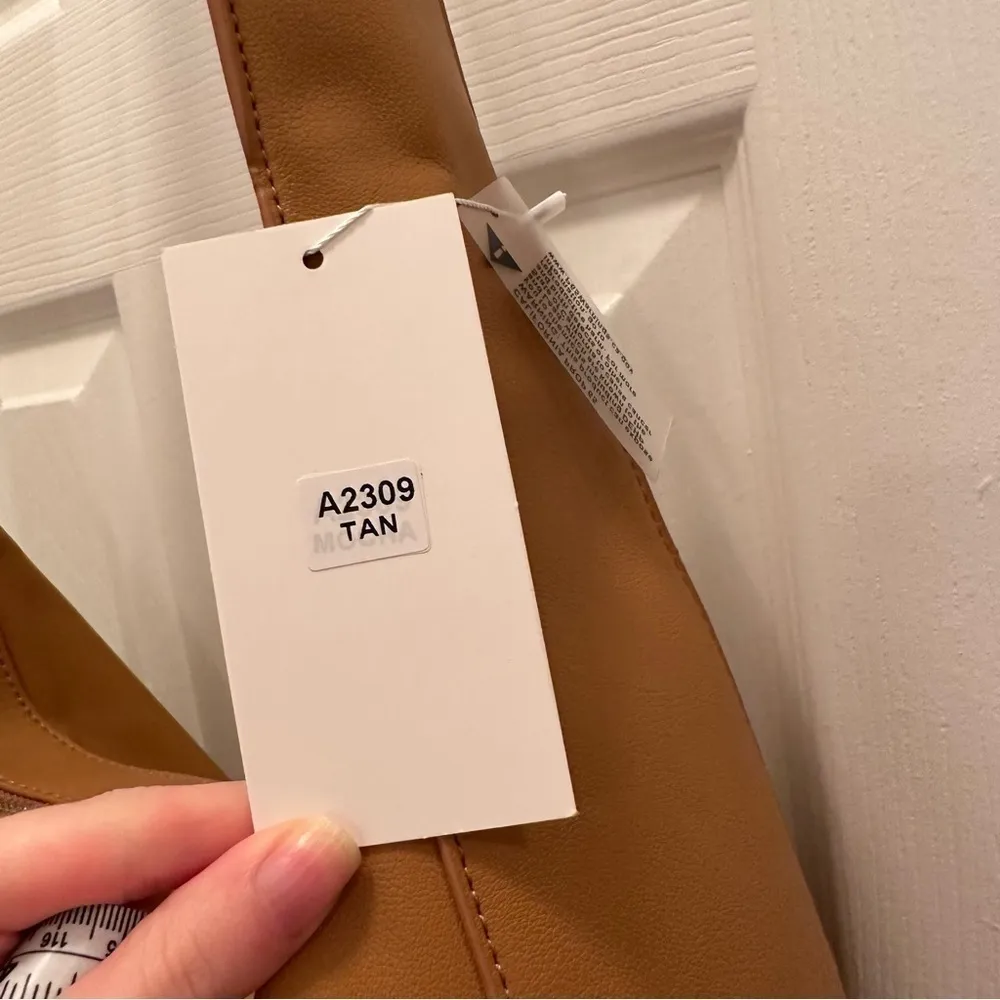 Unisex Street style brown tote shopper bag gym bag Tan - Image 12