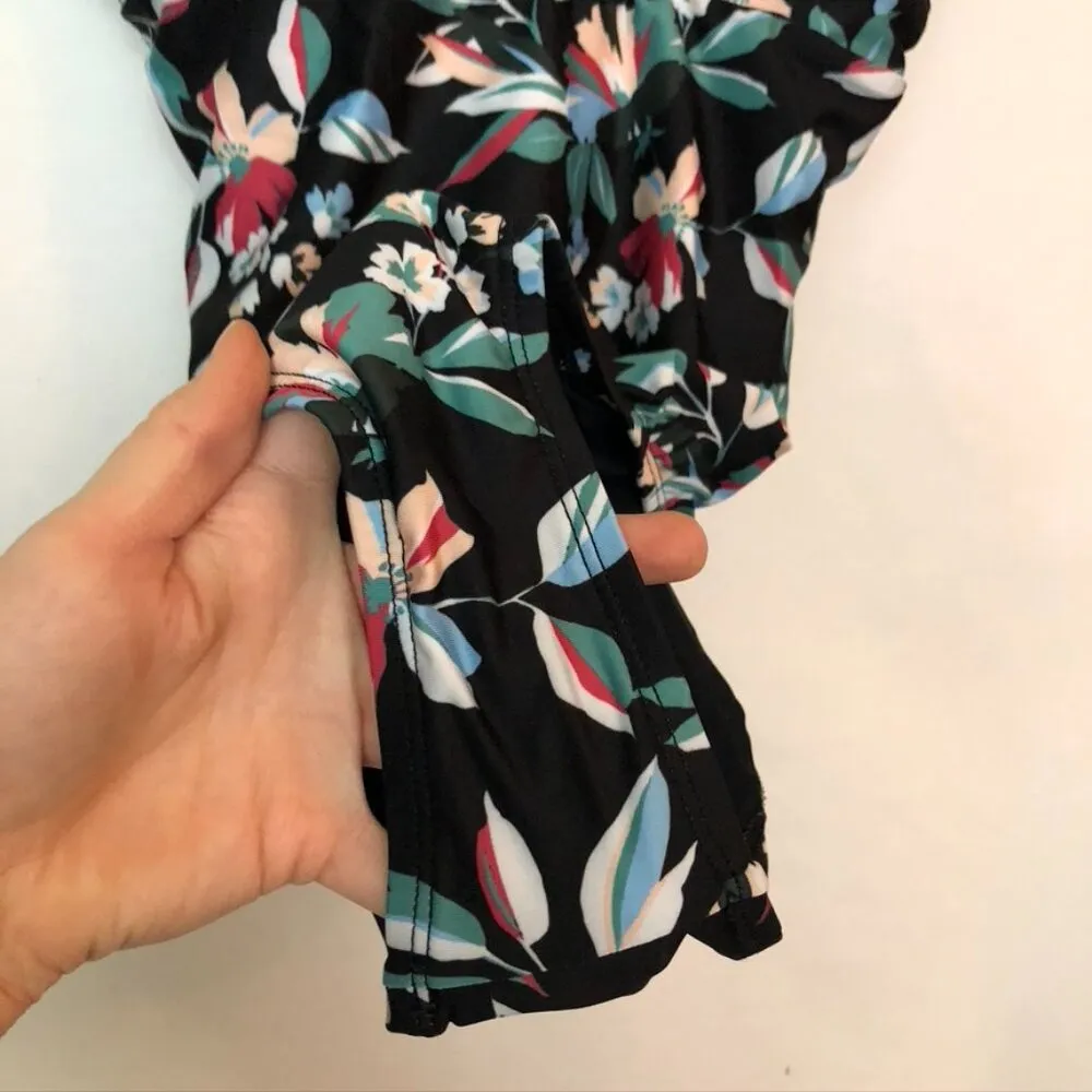 NEW NWT MODCLOTH The Kelsie One Piece Swimsuit Floral Black Blue Floral Padded S - Image 8