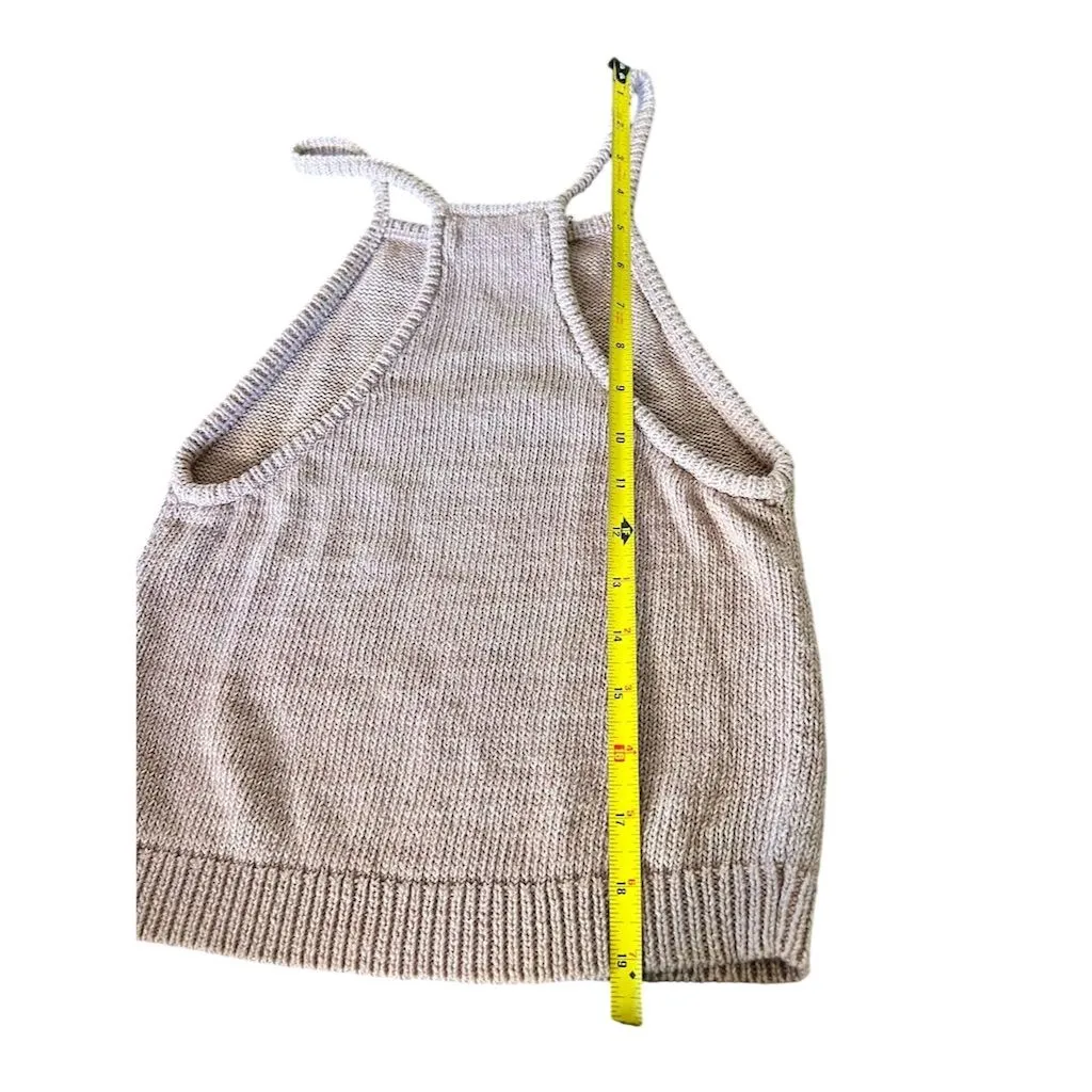 Kendall & Kylie Women's XS Mauve Knit Halter Tank Top Casual Spring - Image 5