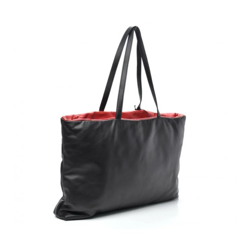 Mansur Gavriel Reversible Pillow Leather Tote Bag Black - Image 2