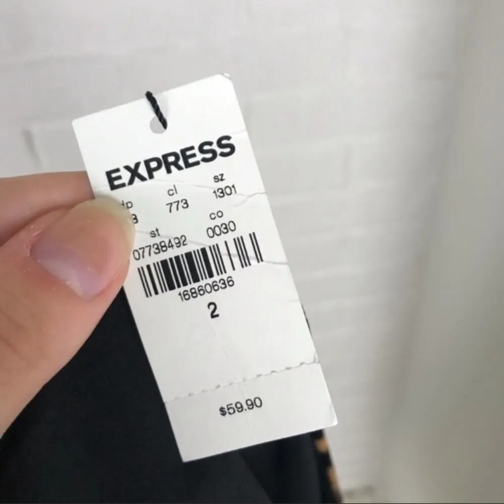 Express NWT Animal Print Peplum Mini Skirt - Image 4