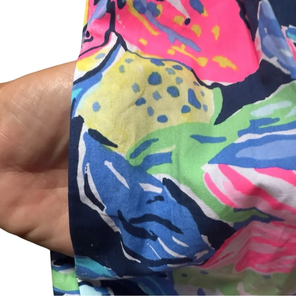 Lilly Pulitzer Easton Swing Nauti Blue Capri Soleli Floral Mini Dress Size 0 - Image 8