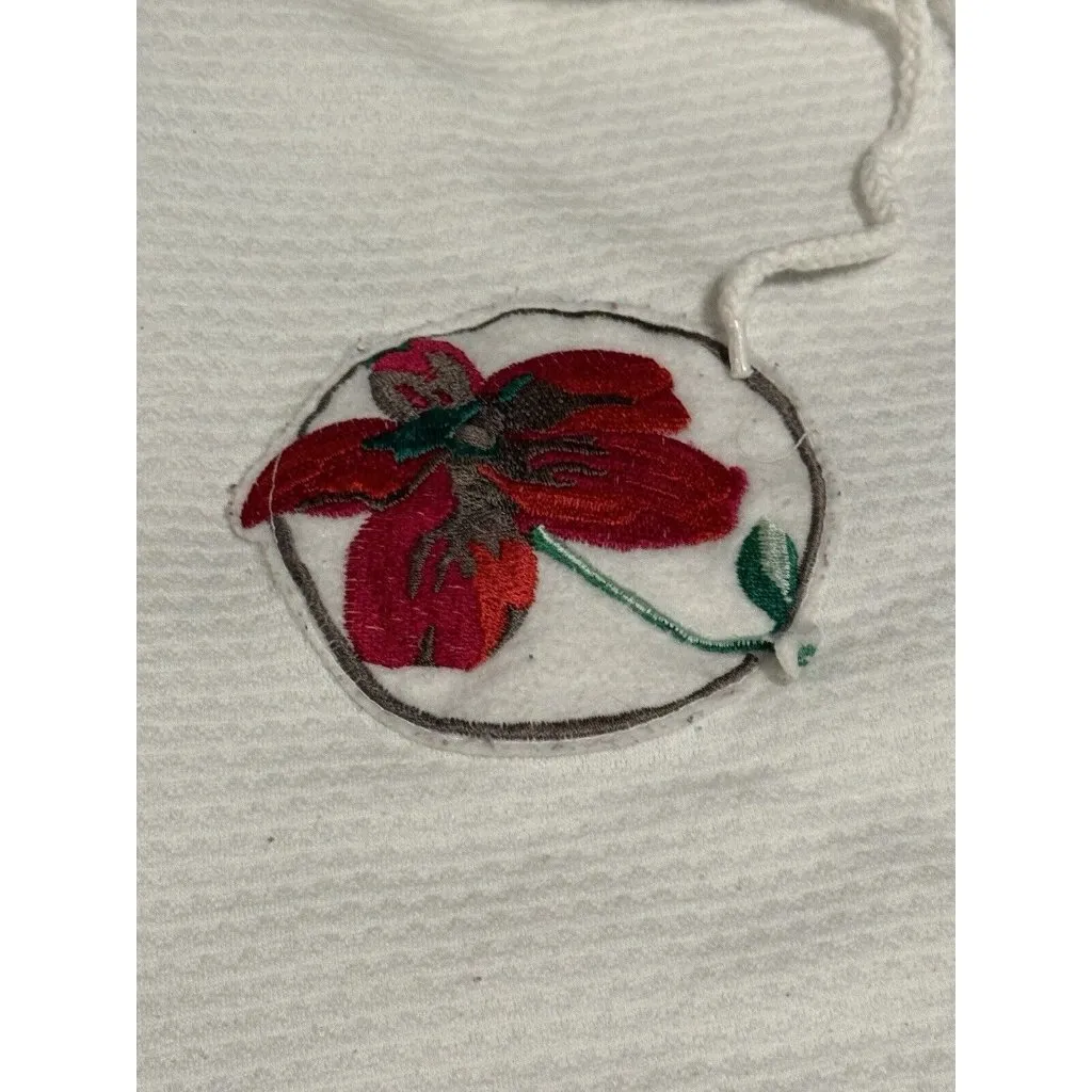 Gina Peters Grandamacore Sweater Vest Women Medium Cardigan‎ Hooded Floral Snap - Image 6