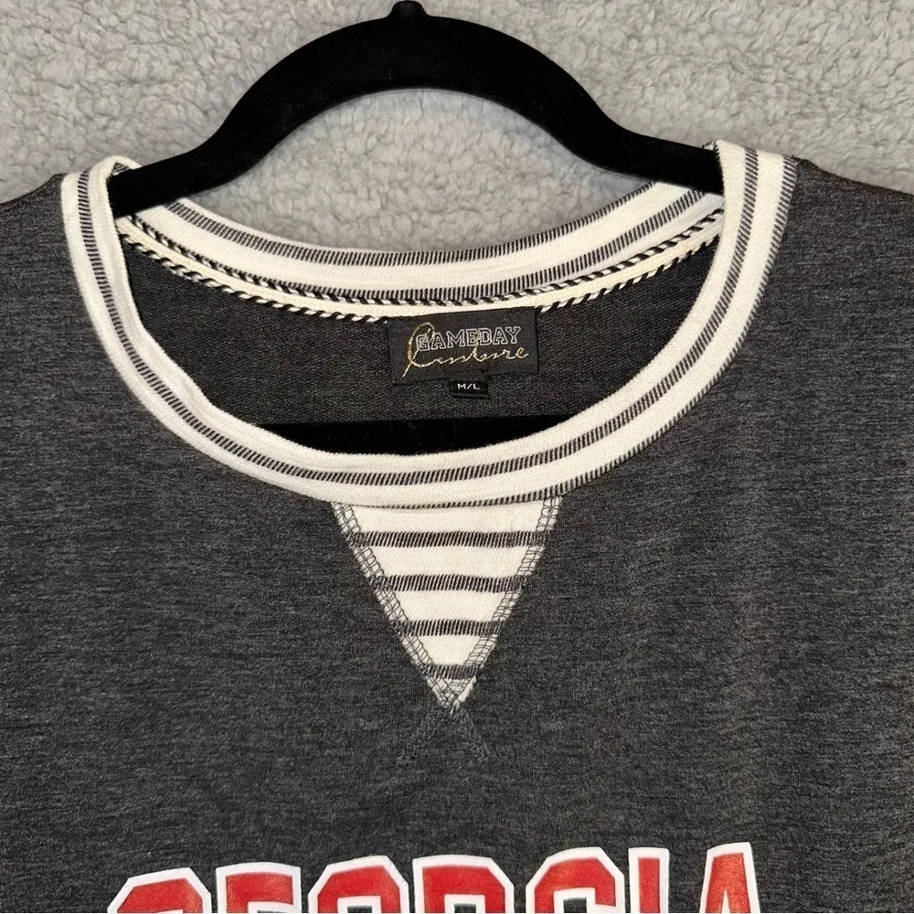Gameday Couture Georgia Bulldogs Grey Women's Medium‎ Large Oversized Hi - Image 4