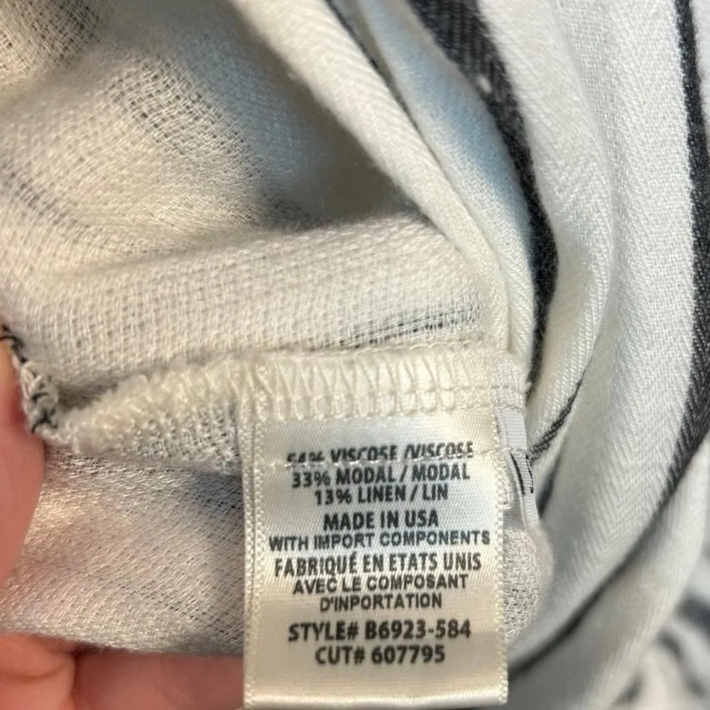 ✨Anthropologie Cloth & Stone Jumper | Black + White Linen Blend | Size S✨ - Image 8