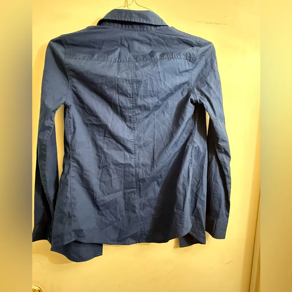 Arizona‎ Jeans Women’s Navy Blue Button-Up Shirt Size Small - Image 2