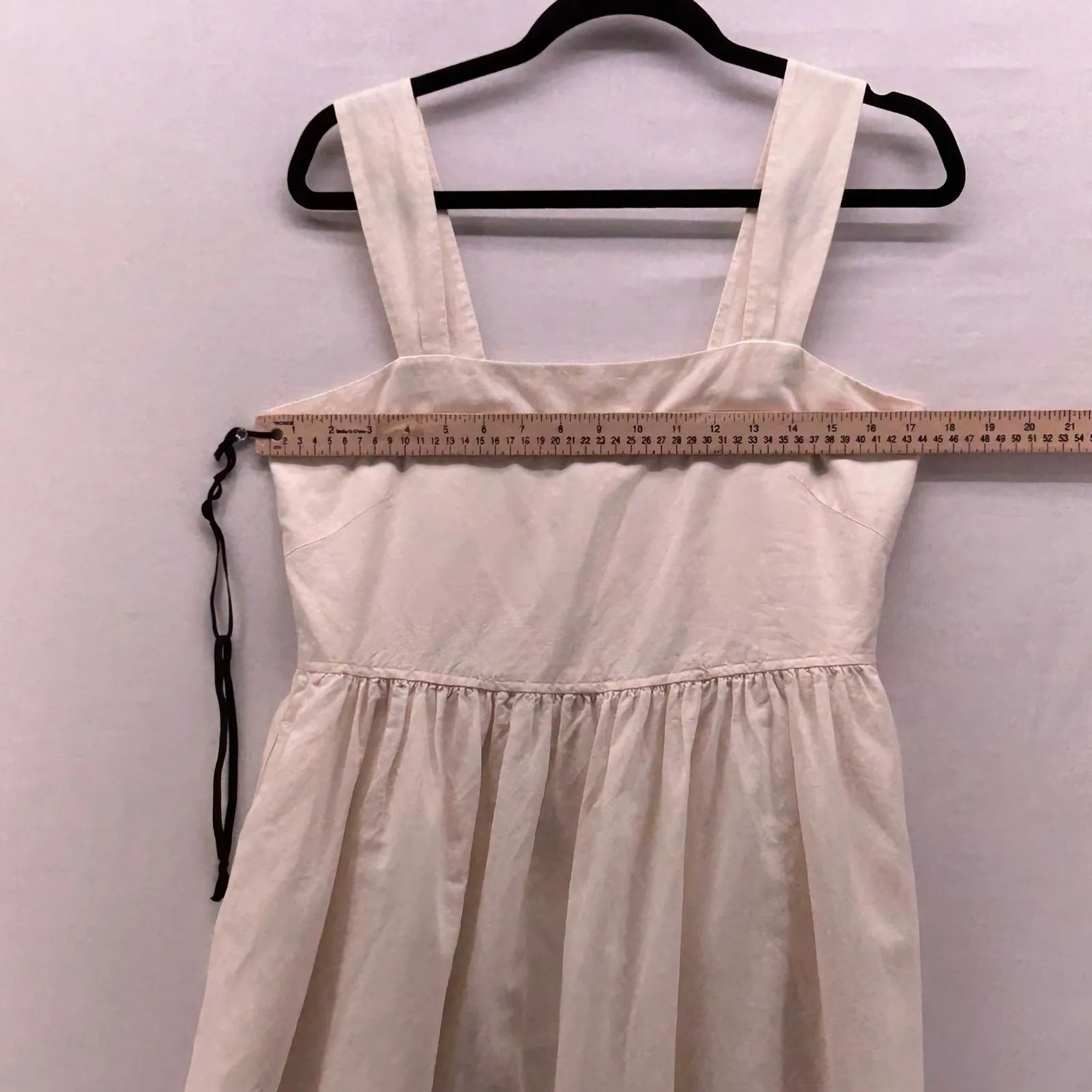 Uniqlo Linen Midi Dress Cream Medium - Image 11