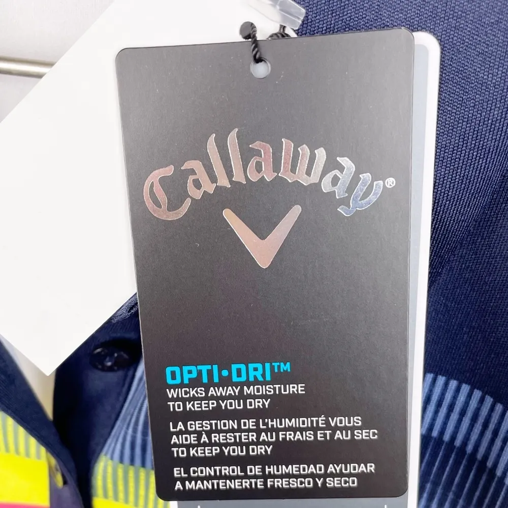 NEW Callaway Golf White Abstract Gradient Stripe Print Color Block Dress Size XL - Image 7