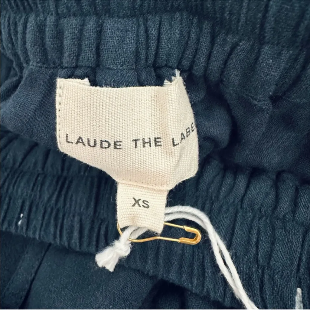 NEW! Laude the Label Navy Blue 100% Cotton Harem Ankle Pants Size XS - Image 10
