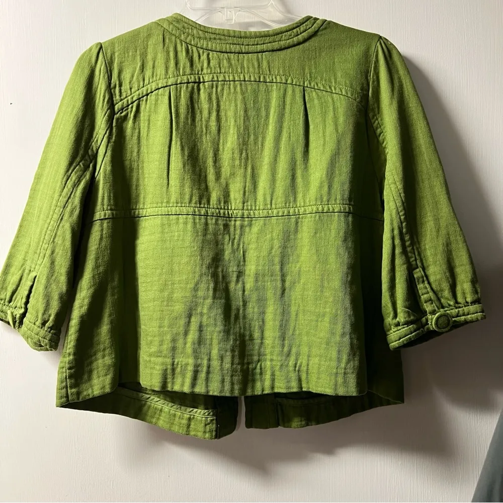 BB Dakota Spring Green 1/2 Sleeve Button Front Jacket - Image 2