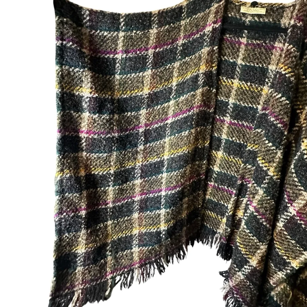 Boyne Valley Weavers Plaid Wool Fringed Shawl‎ Handcrafted in Ireland Womens OS Blue Size undefined - Image 4