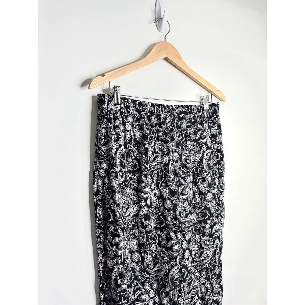 Kim Rogers Pants Womens Floral Paisley Elastic Waistband Size Medium - Image 5