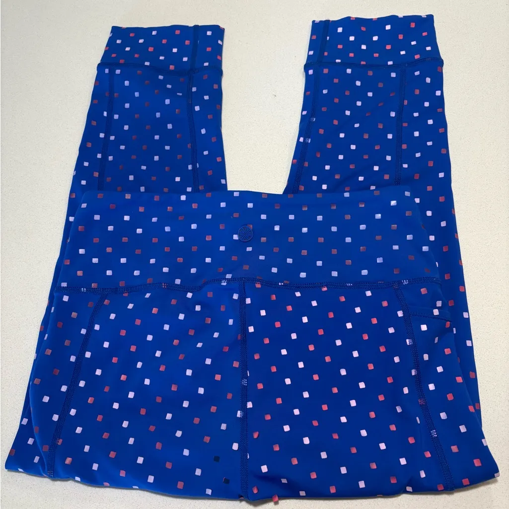Lilly Pulitzer Luxletic Weekender HR Borealis Blue squared leggings size small - Image 4