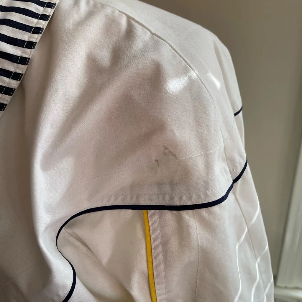 Vintage 80s/90s NYG Windbreaker Jacket White Size L - Image 7