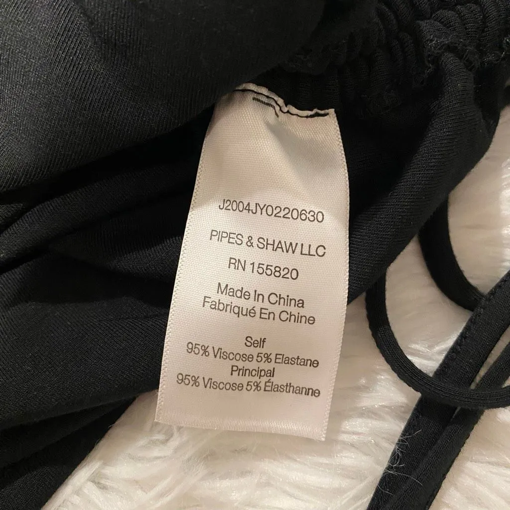 Veronica Beard  Jeans Dimitri Ruched Tank Dress in Black Medium - Image 7