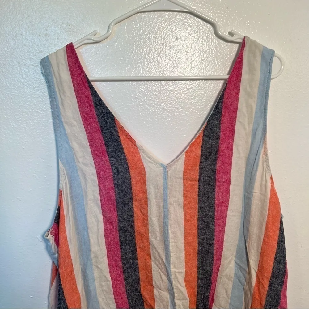 Time and Tru Swing Tank Top Pink Stripe Orange Size undefined - Image 9