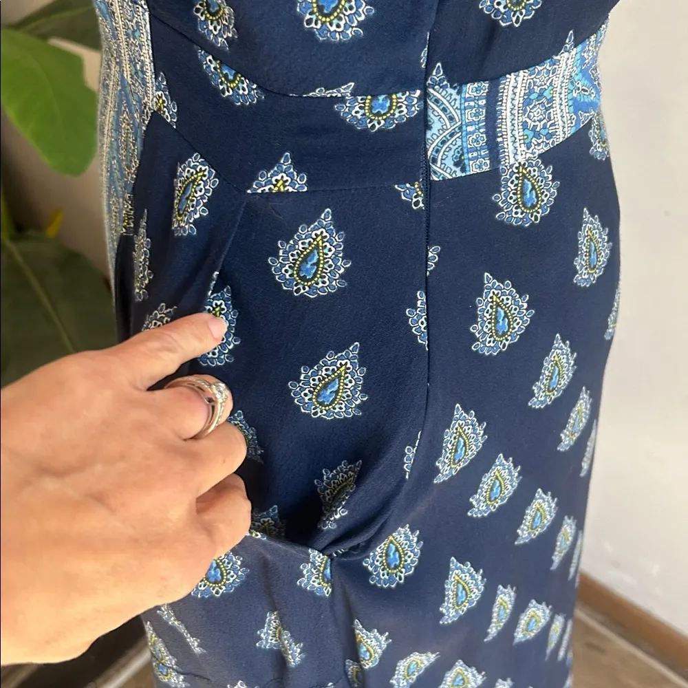 Anthropologie Maeve Eclipsed Paisley Midi Dress Handkerchief Hem Size 2 - Image 9