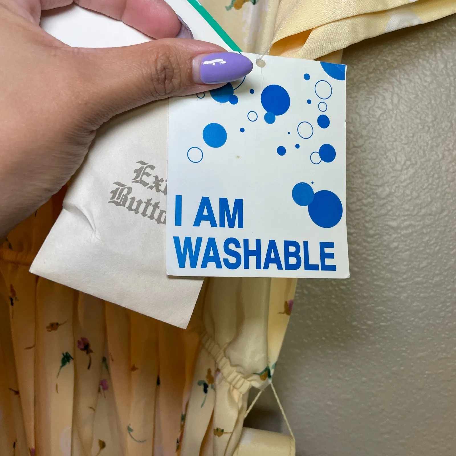 Leslie Fay Dress Vintage Size 10 Belt Midi Cottagecore Secretary Floral Yellow - Image 3