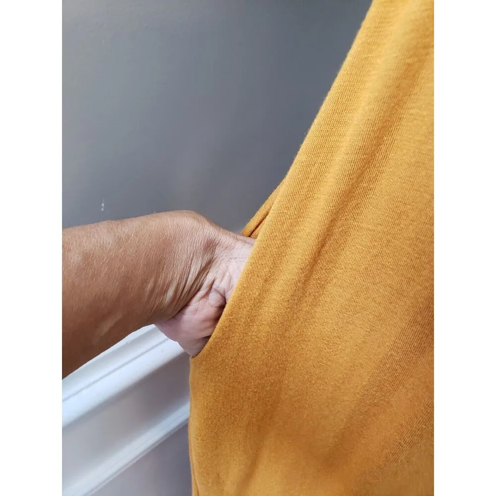 Lala Bee Womens Brown Solid Viscose Round Neck Sleeveless Long Maxi Dress Medium - Image 5