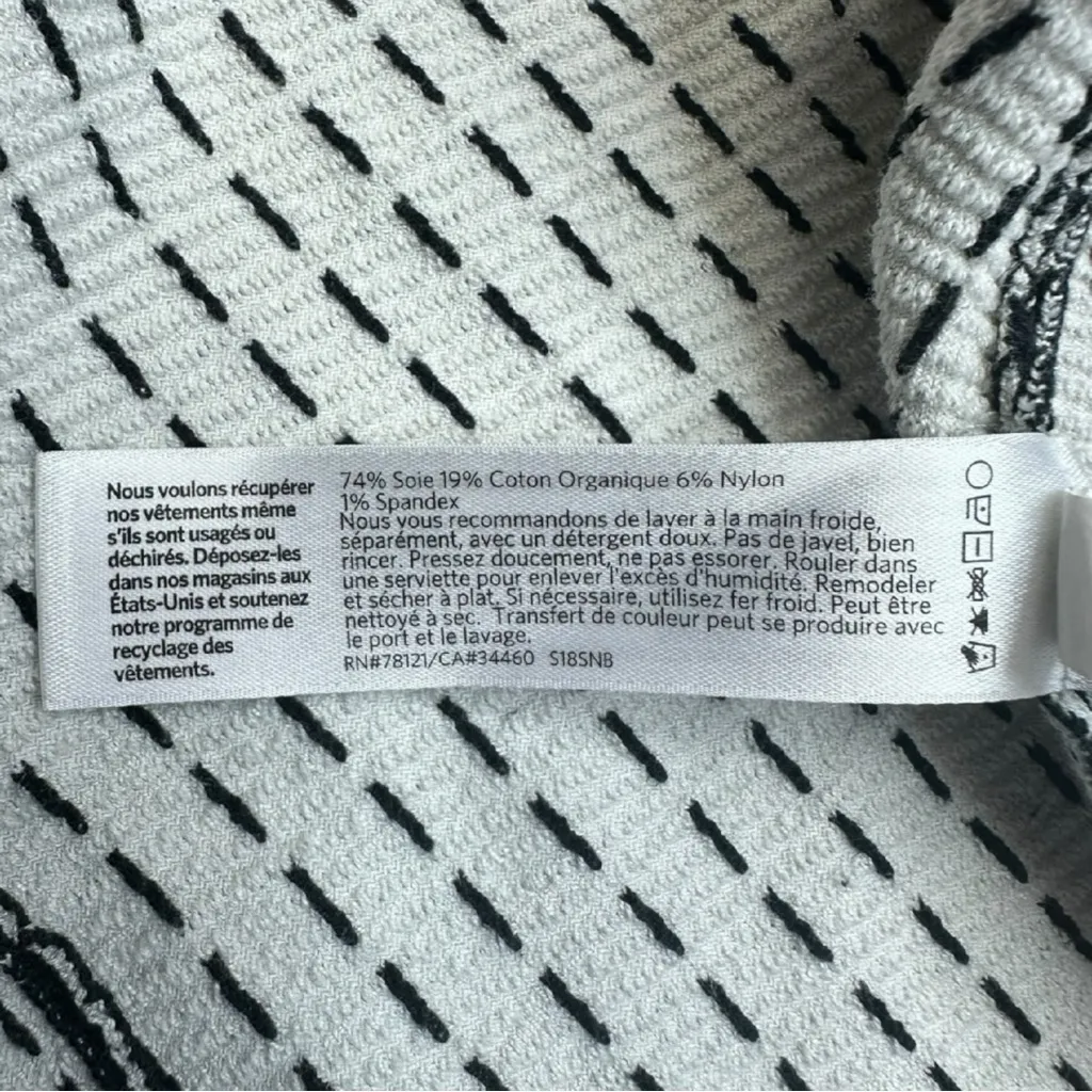 EILEEN FISHER Black Reversible Silk Blend Jacket Size 1X White - Image 8