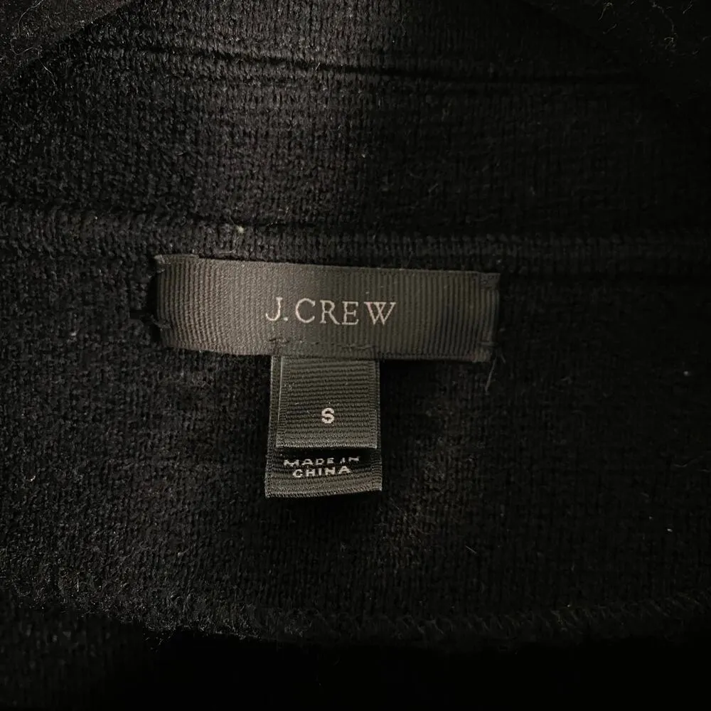 J Crew Women Black 100% Merino Wool Open Front Sweater Blazer Size S #G7746 - Image 4