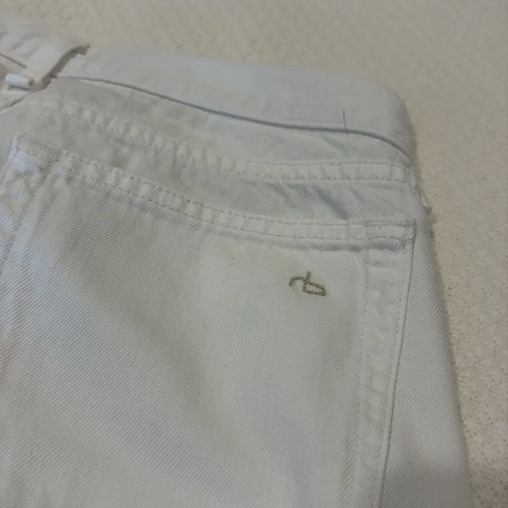 Rag & Bone White Jean Shorts - Image 4