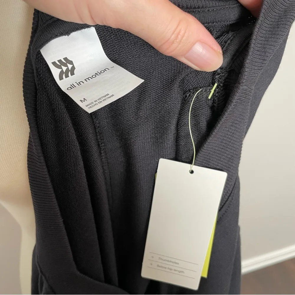 All In Motion Sweatshirt Sweater Top Boatneck Thumbholes Lounge Soft Modal Black - Image 7