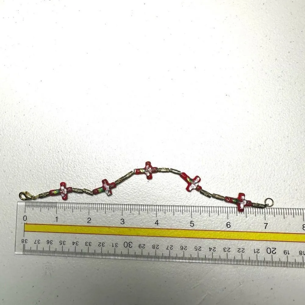 Cloisonné Red Cross bracelet - Image 8