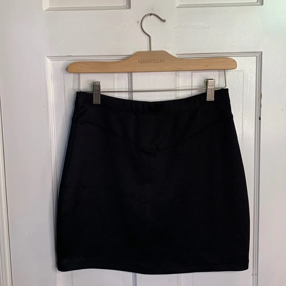 Free People Black Ponte Knit Classic Mini Skirt W-405 Sz S - Image 4