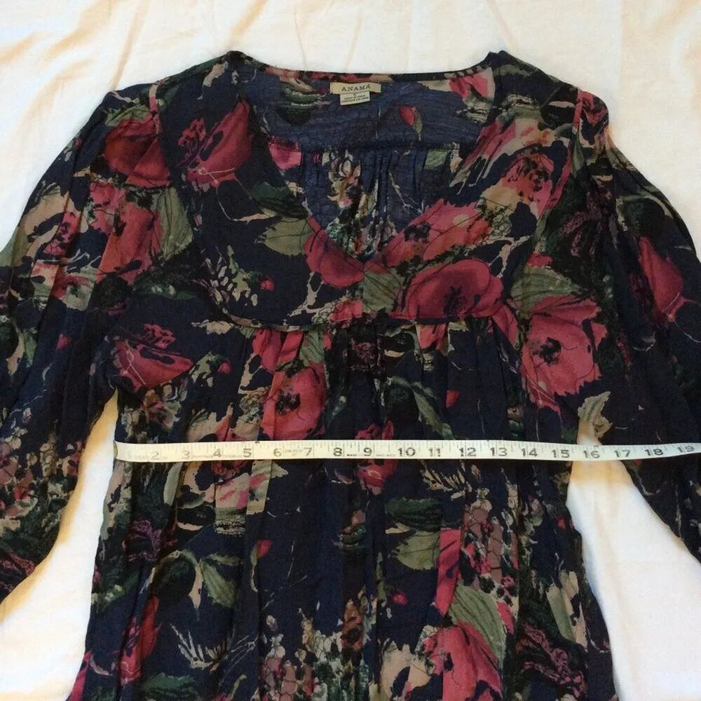 Anthropologie EUC Vintage Anama Multicolor Floral Blouse - Size S - Image 4