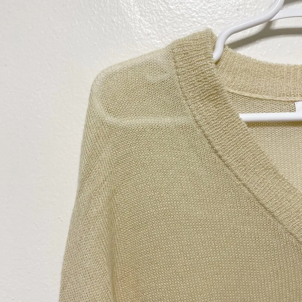 OAK + FORT Tan V-Neck Sweater - Image 4