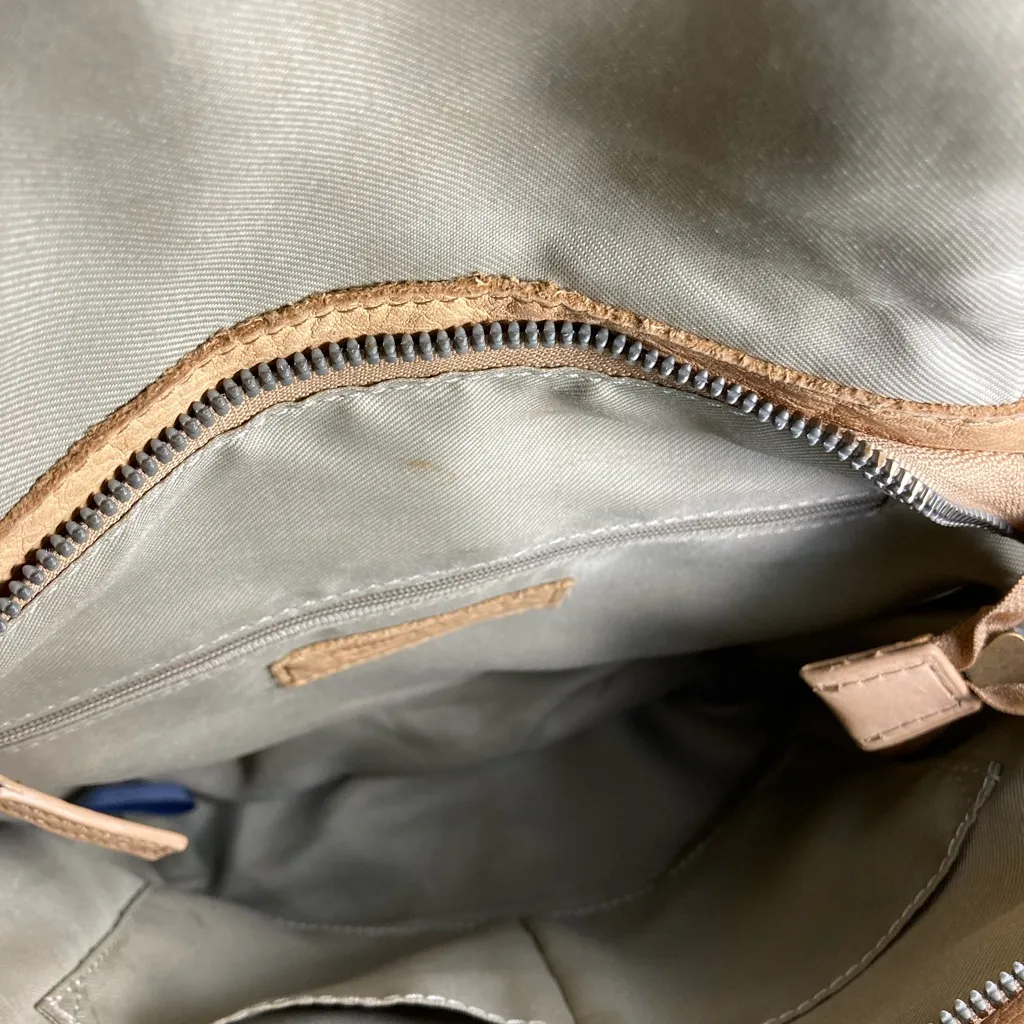 American Leather Co Beige Leather Backpack Tan - Image 6