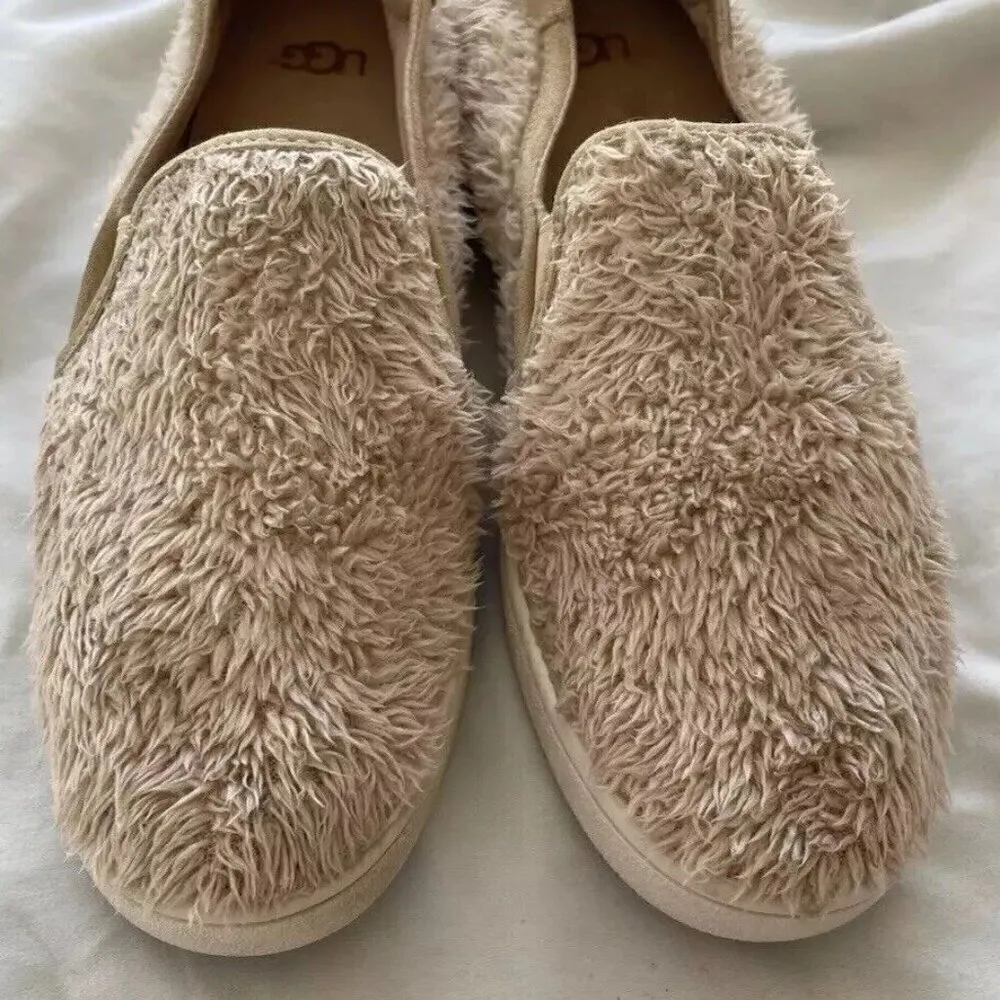 UGG Women’s Size 8 Ricci Plush Furry Slip On Faux Fur Loafers Sneakers 1019659 - Image 2