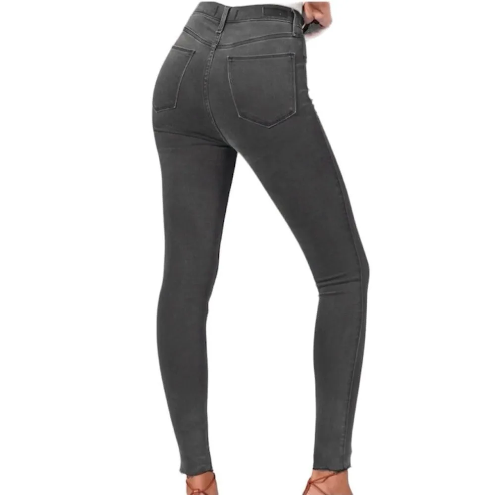 Abercrombie Ultra High Rise Cutoff Grey Jean Leggings Size 27 Long‎ - Image 4