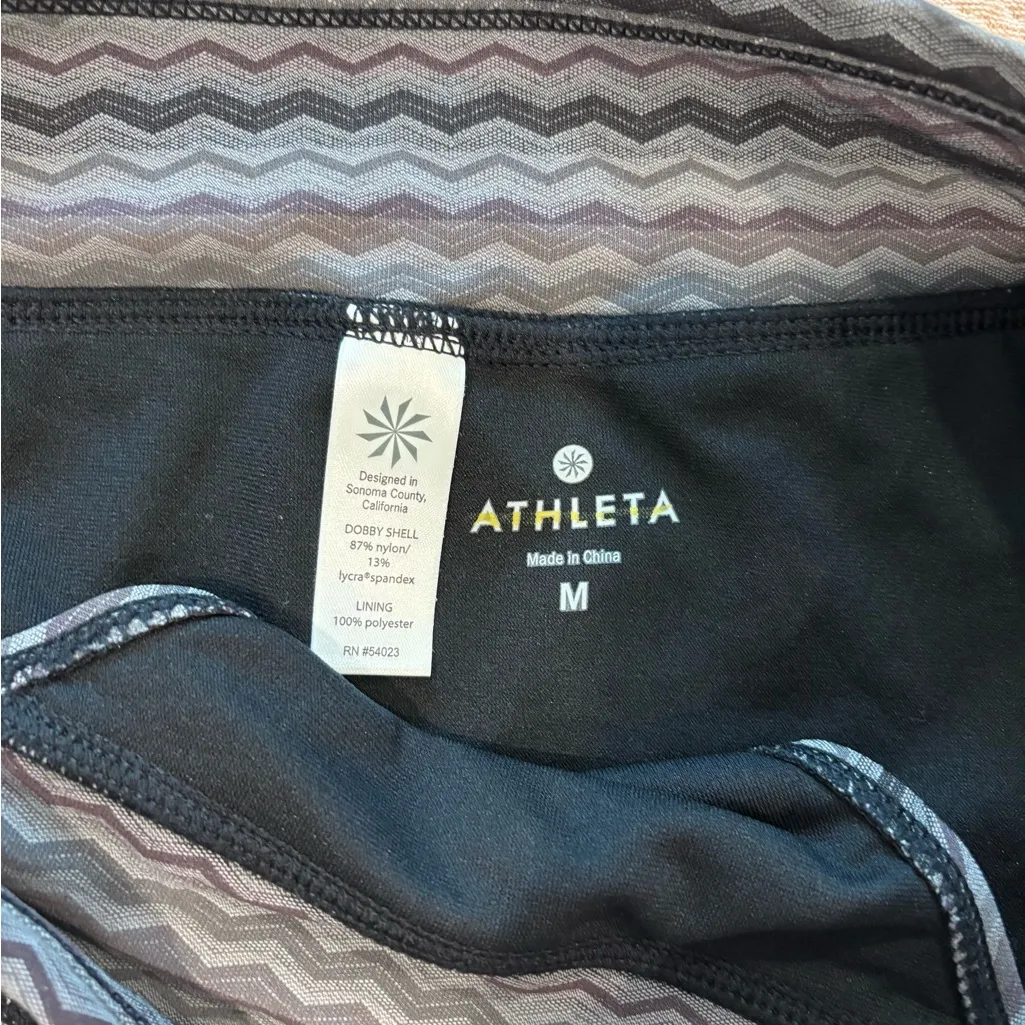Athleta Gray striped Bikini Bottom‎ size Medium NWT - Image 6