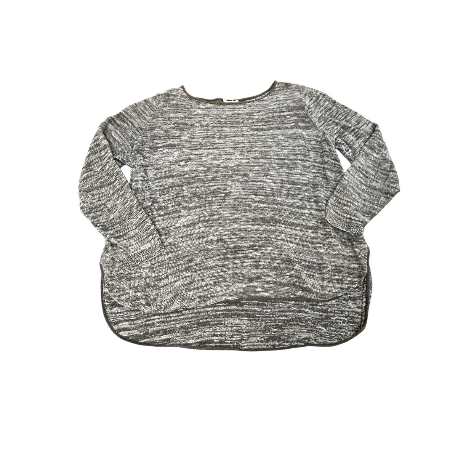 Eileen Fisher Organic Linen Blend Shirt Women's‎ XL Gray Black Lagenlook #AB3-2 - Image 2