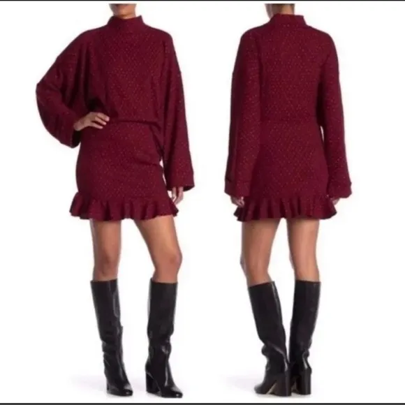 🌺Free People Set The Mood Mock Neck Sweater and Skirt Set🌸🌺 NWT Size XS - Image 2