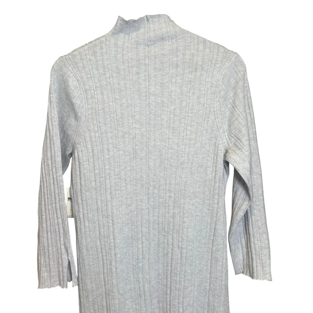 NWT Anthropologie Gray Knit Mock Neck Long Sleeve Ribbed Maxi Dress Size 1X Tan - Image 6