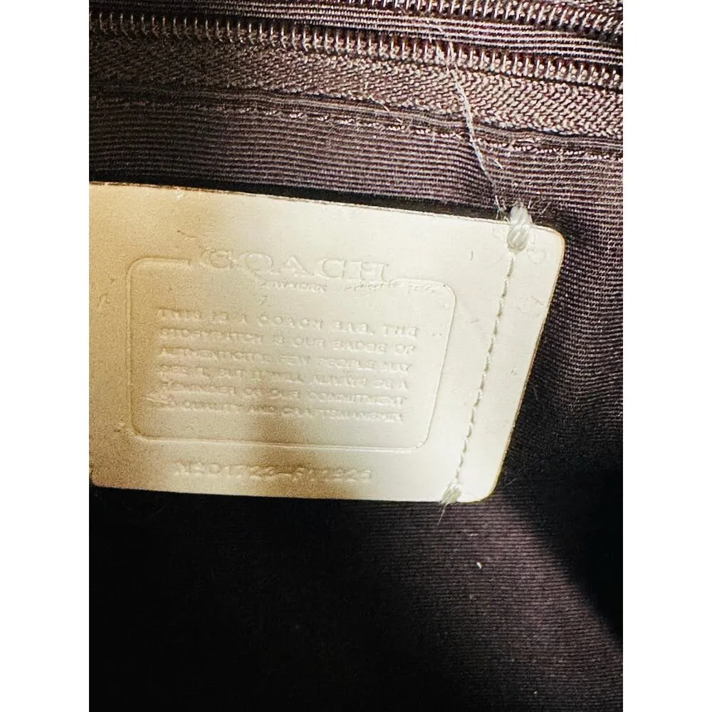 COACH White Mini Square Crossbody Top Handle Hand Bag Purse - Image 13