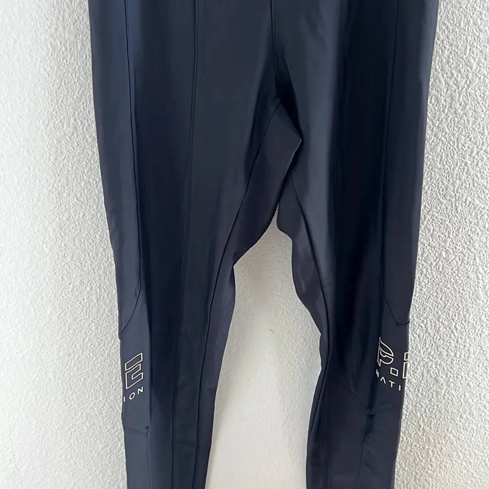 PE NATION Riseball Legging Black Spellout Athleisure Active Pants XS - Image 6