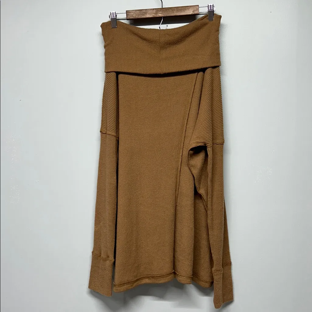 Free People We The Free Juicy Long Sleeve Top Vintage Bronze Size Large - Image 4