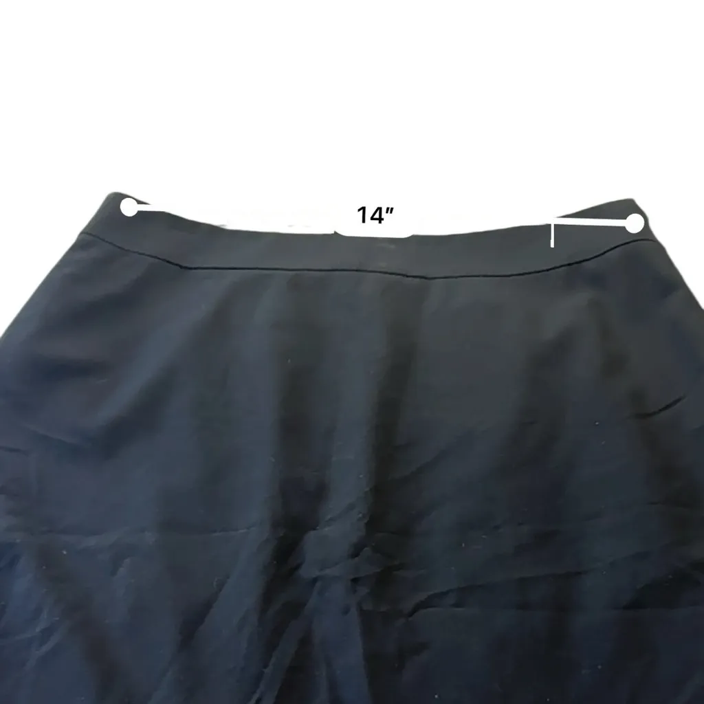 Ann Taylor Classic Elegant side zip Black Pencil Skirt Size 6 PETITE - Image 6