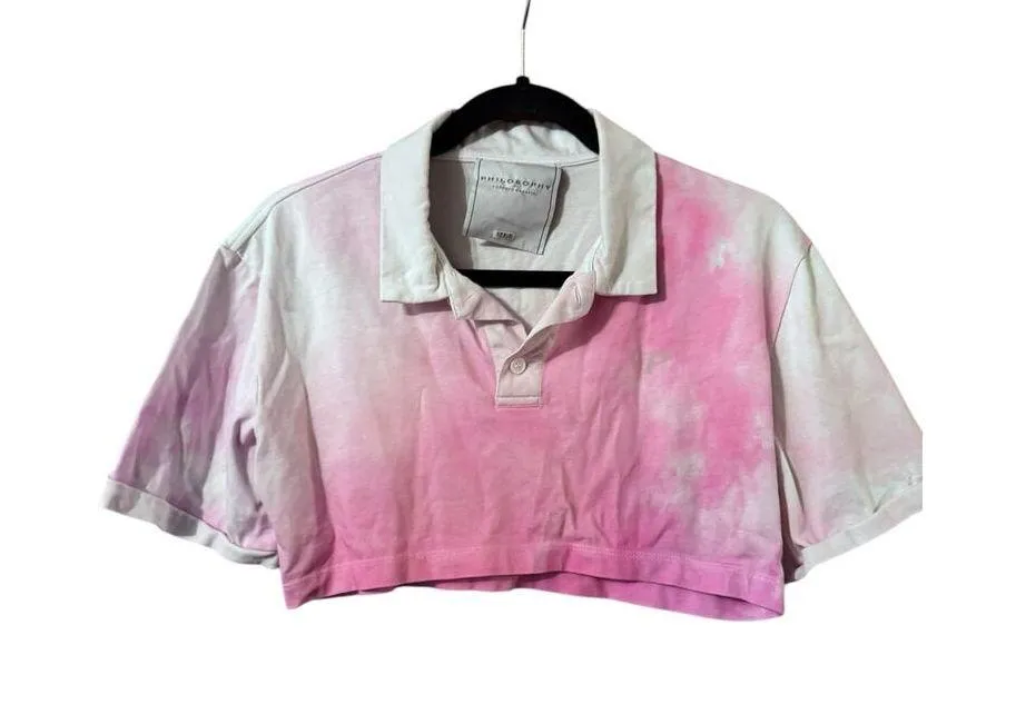 PHILOSOPHY DI LORENZO SERAFINI M Crop top with polo collar White Size M - Image 2