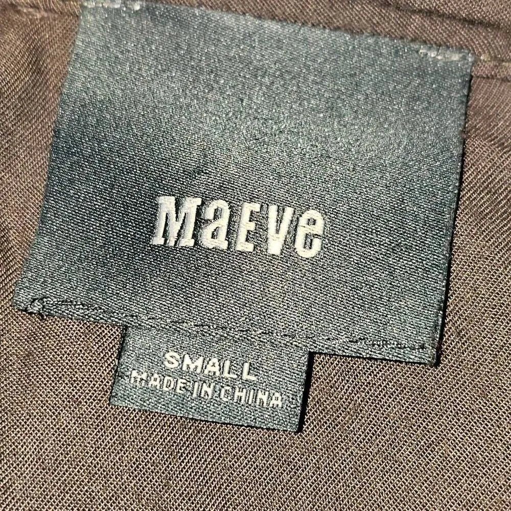 Maeve Anthropologie Womens Taupe‎ Shirt Dress Small - Image 5